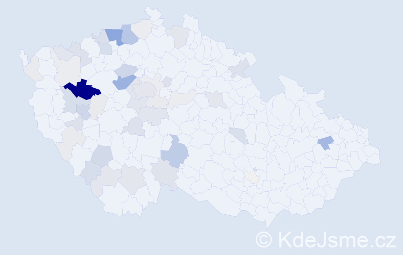Příjmení: 'Bunda', počet výskytů 163 v celé ČR