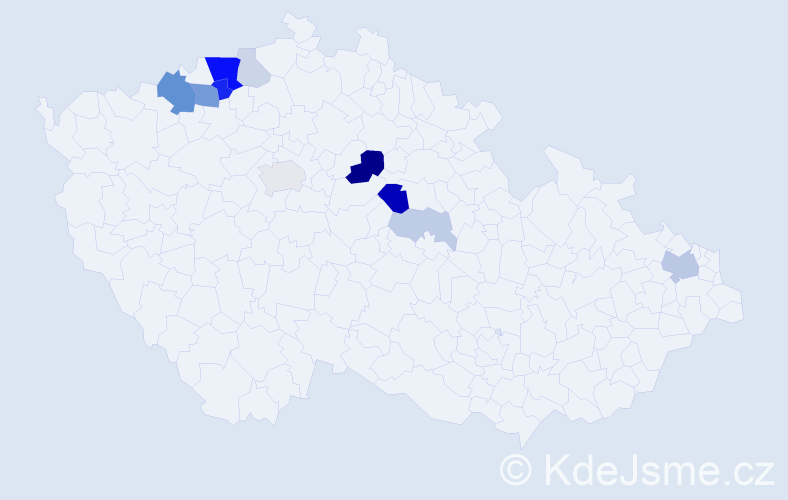 Příjmení: 'Majerčinová', počet výskytů 32 v celé ČR