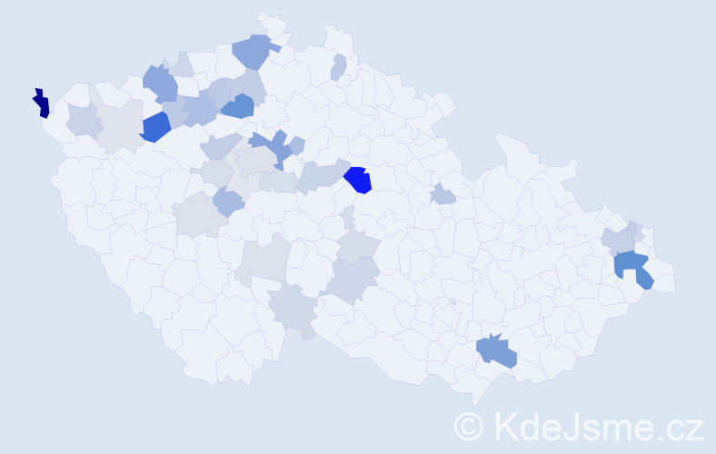 Příjmení: 'Čerňanská', počet výskytů 99 v celé ČR