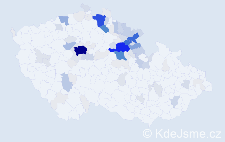 Příjmení: 'Cejnar', počet výskytů 382 v celé ČR