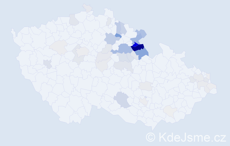 Příjmení: 'Dyntarová', počet výskytů 173 v celé ČR