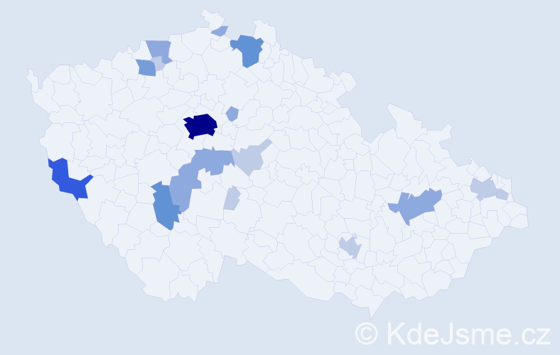 Příjmení: 'Kuranda', počet výskytů 47 v celé ČR