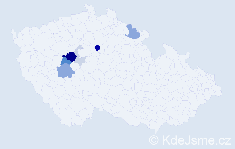 Příjmení: 'Holotinová', počet výskytů 18 v celé ČR