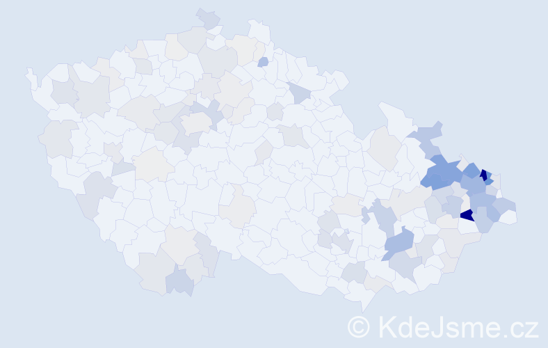 Příjmení: 'Adamčíková', počet výskytů 533 v celé ČR