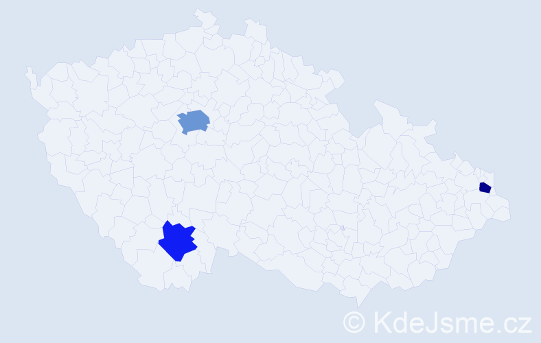 Příjmení: 'Šimurka', počet výskytů 10 v celé ČR