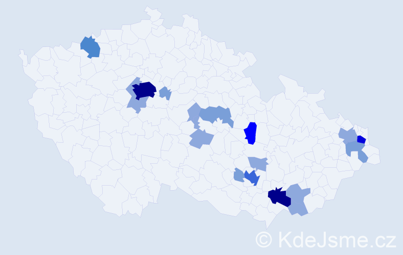Příjmení: 'Dobřická', počet výskytů 47 v celé ČR