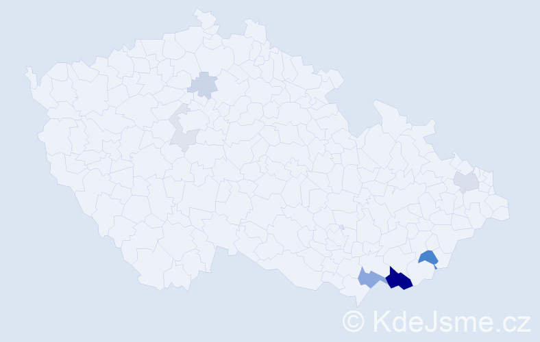 Příjmení: 'Pleša', počet výskytů 24 v celé ČR