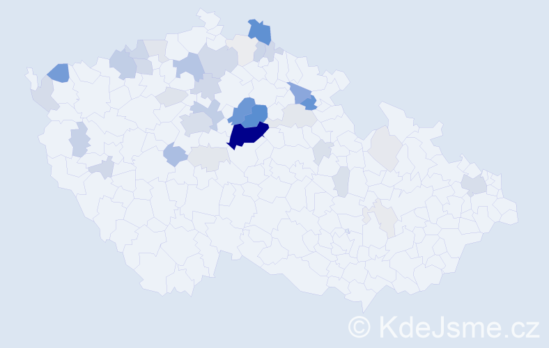 Příjmení: 'Kukal', počet výskytů 164 v celé ČR