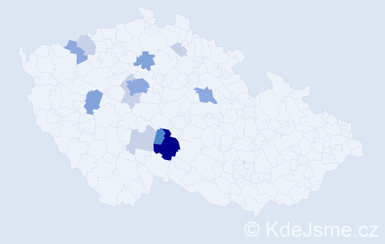 Příjmení: 'Pilská', počet výskytů 34 v celé ČR