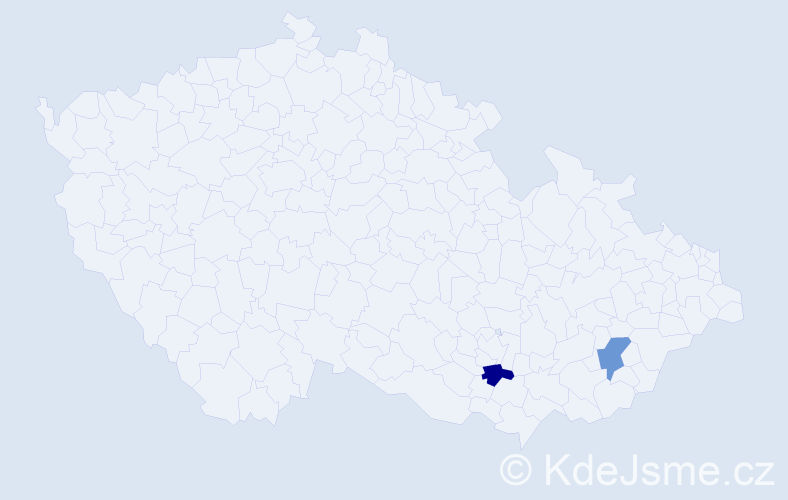 Příjmení: 'Holováčová', počet výskytů 2 v celé ČR