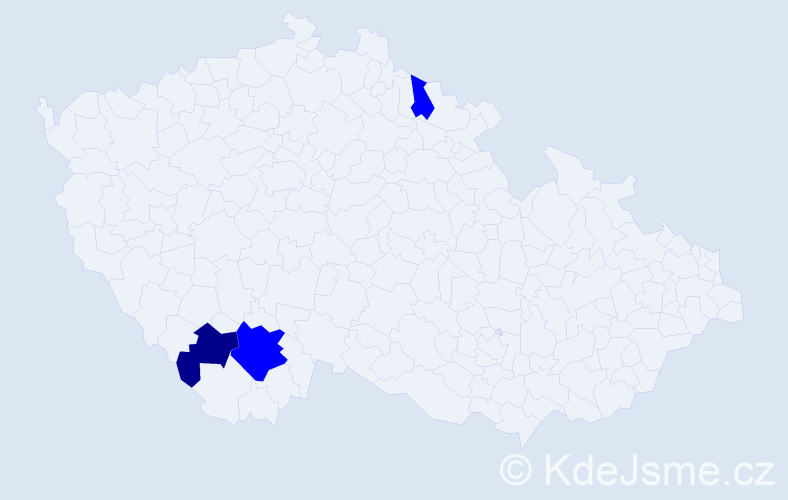 Příjmení: 'Malčák', počet výskytů 10 v celé ČR