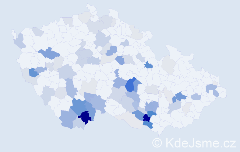 Příjmení: 'Popelová', počet výskytů 260 v celé ČR