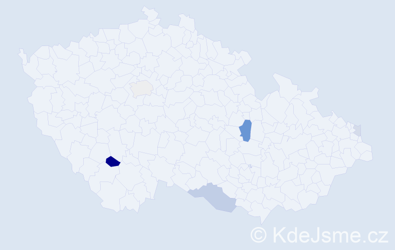 Příjmení: 'Machnyková', počet výskytů 10 v celé ČR