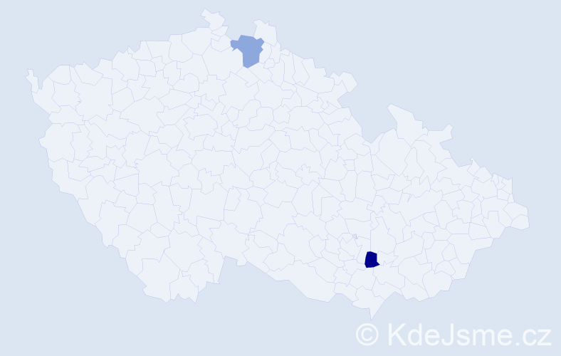 Příjmení: 'Barcari', počet výskytů 2 v celé ČR