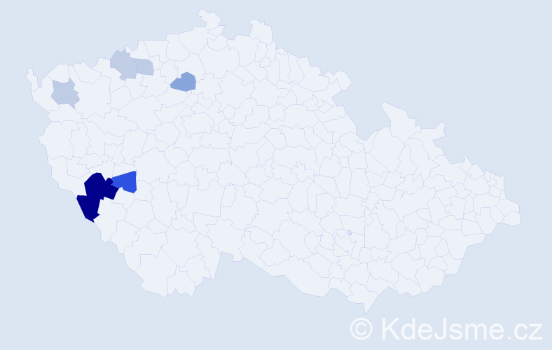 Příjmení: 'Partinglová', počet výskytů 12 v celé ČR