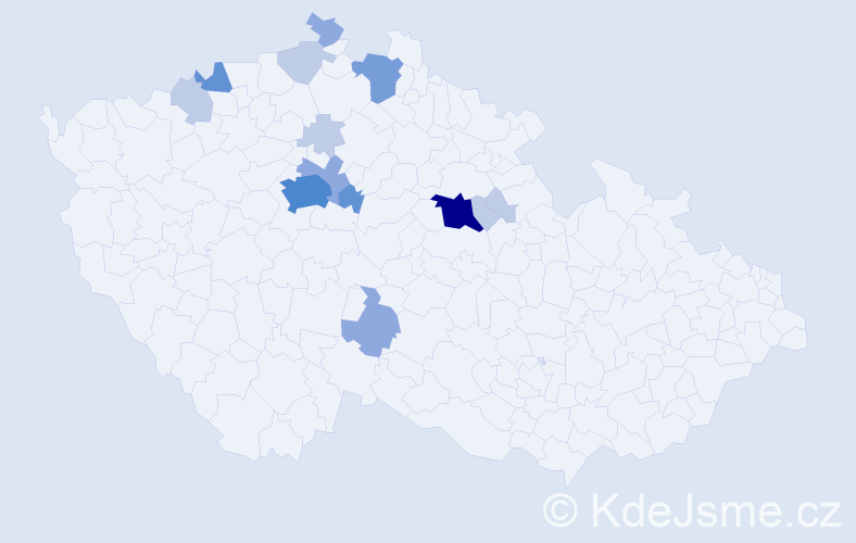 Příjmení: 'Práchenská', počet výskytů 37 v celé ČR