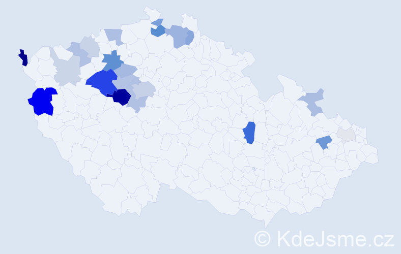Příjmení: 'Lulák', počet výskytů 60 v celé ČR