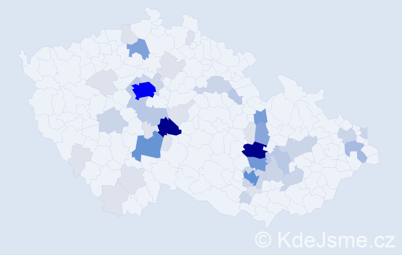 Příjmení: 'Kupsová', počet výskytů 177 v celé ČR