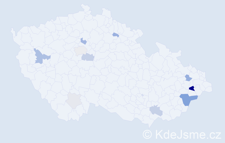 Příjmení: 'Tabáčková', počet výskytů 31 v celé ČR