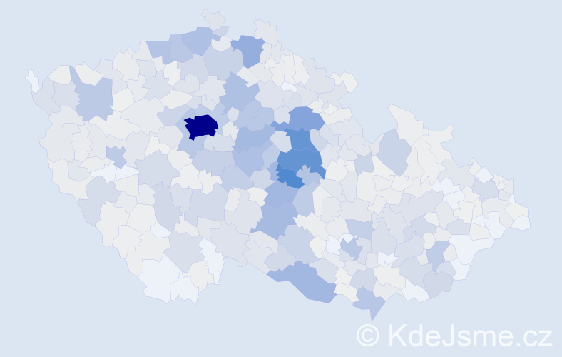 Příjmení: 'Málková', počet výskytů 3409 v celé ČR