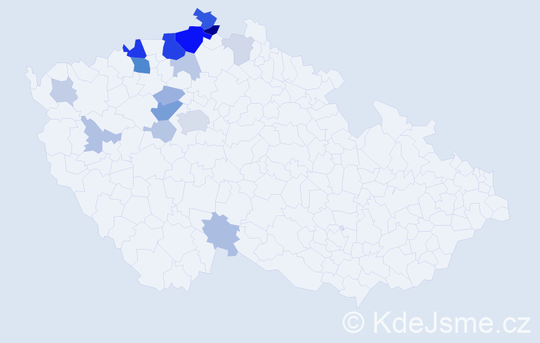 Příjmení: 'Bertl', počet výskytů 48 v celé ČR