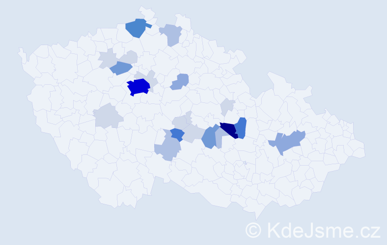 Příjmení: 'Krumpl', počet výskytů 80 v celé ČR