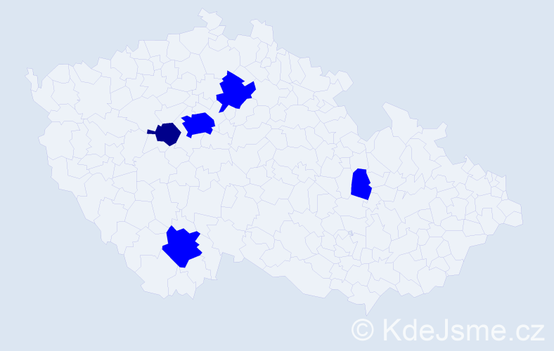 Příjmení: 'Saraj', počet výskytů 6 v celé ČR