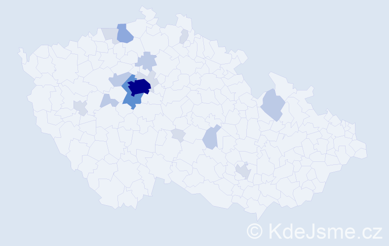 Příjmení: 'Lešnerová', počet výskytů 46 v celé ČR