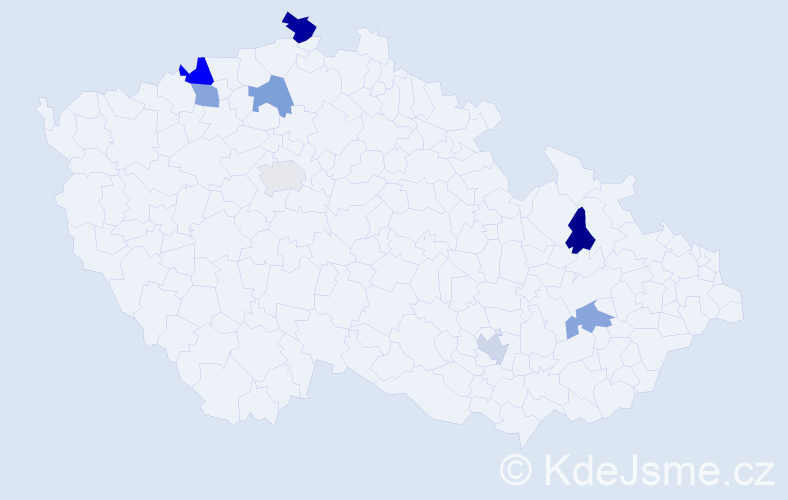 Příjmení: 'Guzyová', počet výskytů 10 v celé ČR