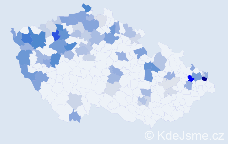 Příjmení: 'Semanová', počet výskytů 224 v celé ČR