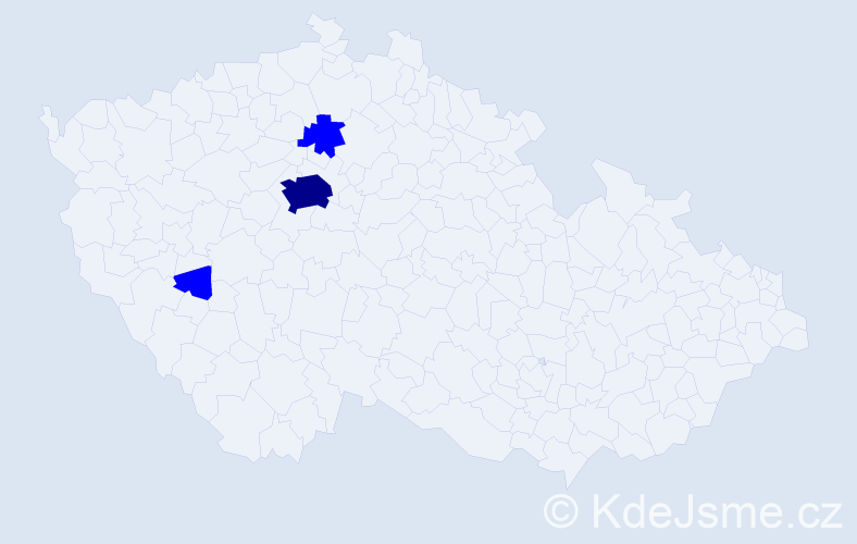 Příjmení: 'Diesel', počet výskytů 4 v celé ČR