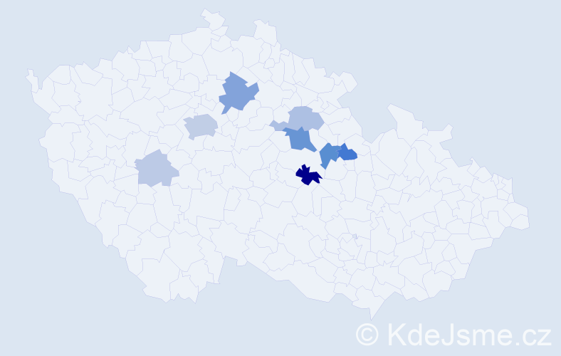 Příjmení: 'Bartaloš', počet výskytů 27 v celé ČR