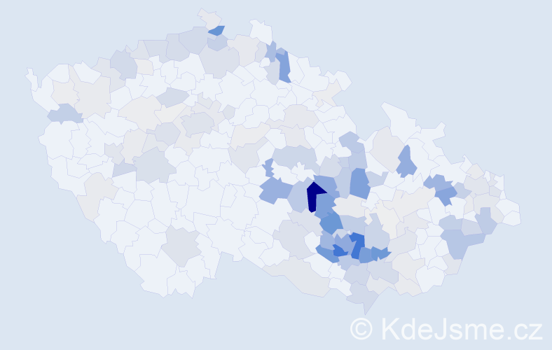 Příjmení: 'Šedý', počet výskytů 491 v celé ČR