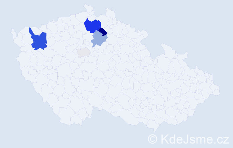 Příjmení: 'Eberhalt', počet výskytů 9 v celé ČR