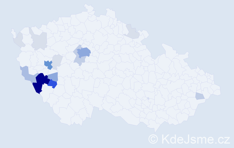 Příjmení: 'Kubaň', počet výskytů 61 v celé ČR