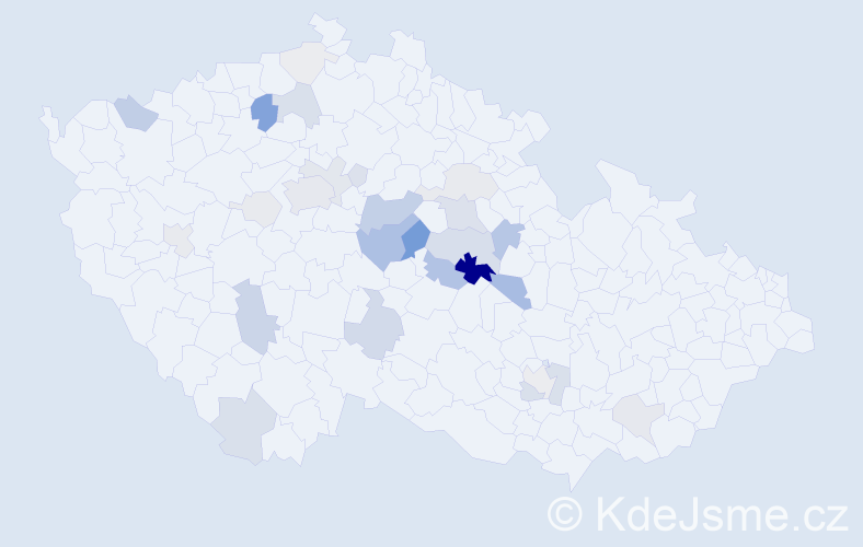 Příjmení: 'Vařečka', počet výskytů 116 v celé ČR