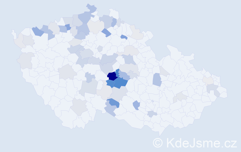Příjmení: 'Choutková', počet výskytů 237 v celé ČR