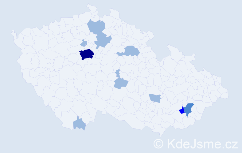 Příjmení: 'Shagdarsuren', počet výskytů 16 v celé ČR