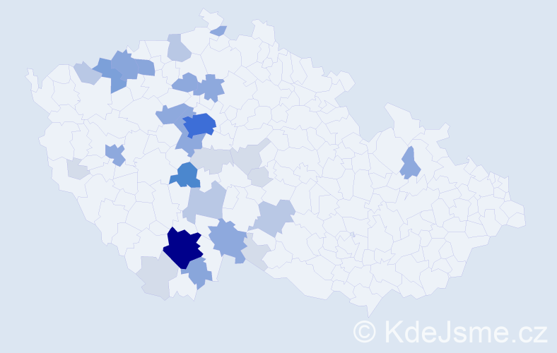 Příjmení: 'Vlásek', počet výskytů 92 v celé ČR