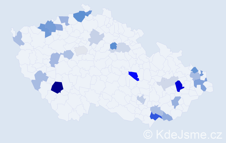 Příjmení: 'Miško', počet výskytů 61 v celé ČR