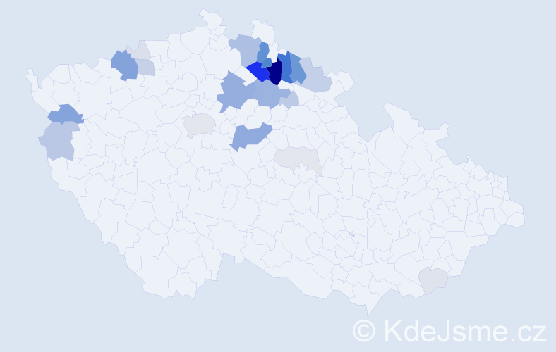 Příjmení: 'Křapková', počet výskytů 108 v celé ČR