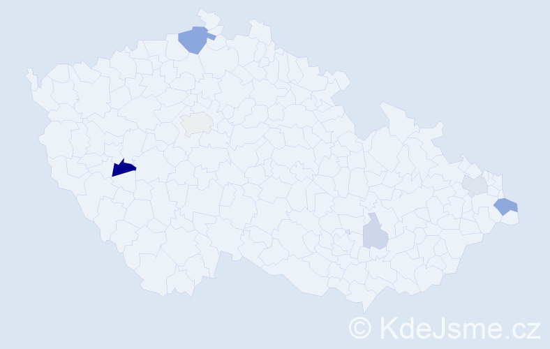 Příjmení: 'Hvozdovič', počet výskytů 14 v celé ČR