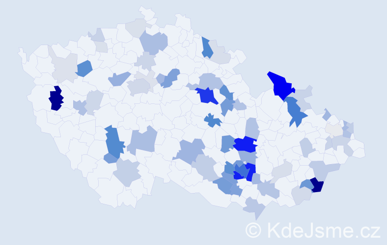 Příjmení: 'Rejda', počet výskytů 228 v celé ČR