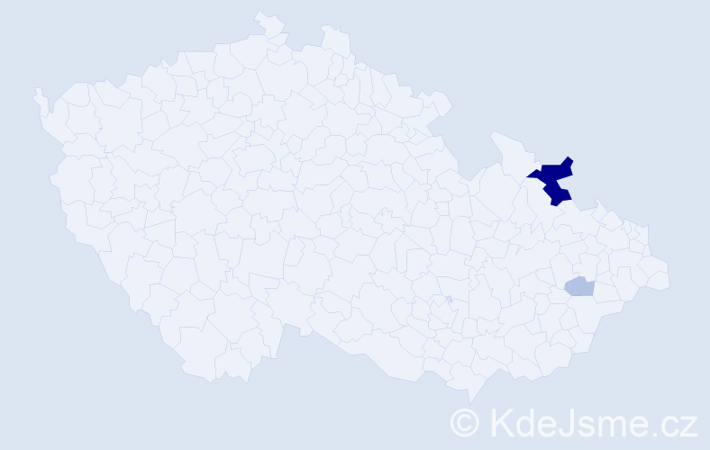 Příjmení: 'Vasiliadisová', počet výskytů 9 v celé ČR