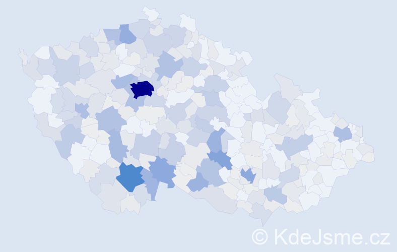 Příjmení: 'Michal', počet výskytů 1160 v celé ČR