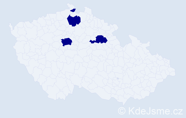 Příjmení: 'Krofián', počet výskytů 4 v celé ČR