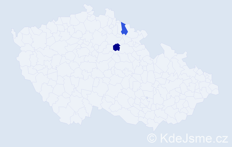 Příjmení: 'Chufeshchuk', počet výskytů 2 v celé ČR