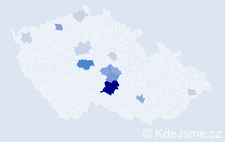 Příjmení: 'Šejstal', počet výskytů 39 v celé ČR