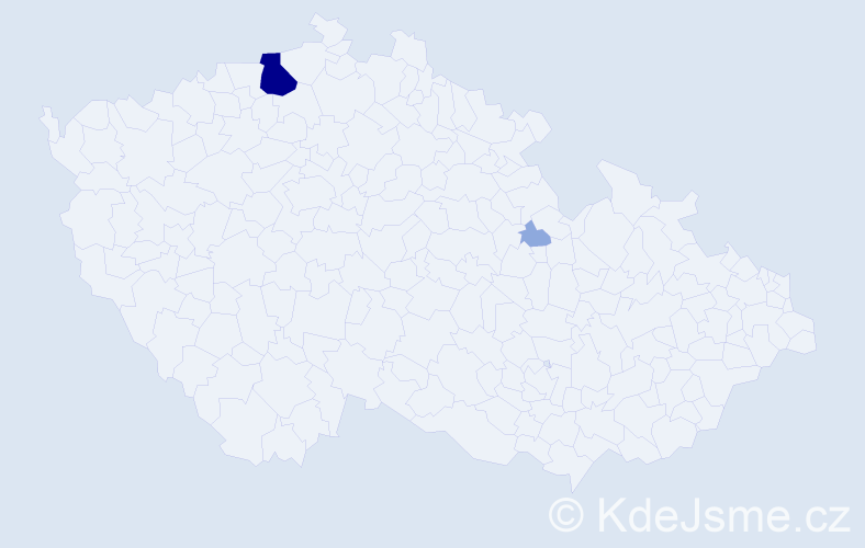 Příjmení: 'Taslarová', počet výskytů 8 v celé ČR