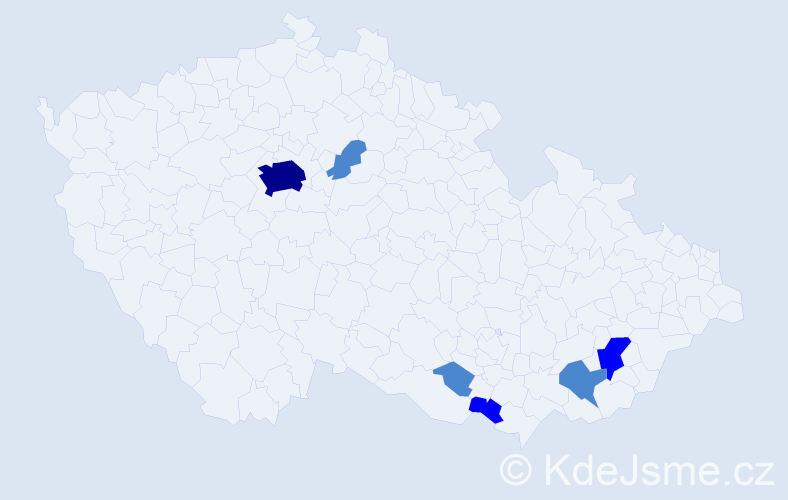 Příjmení: 'Tančinec', počet výskytů 10 v celé ČR